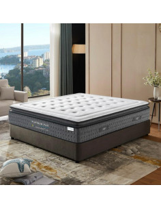 Matelas a mémoire de forme + ressort ensaché 5 zones modèle PLATINUM