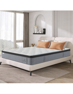 Matelas à ressort ensaché + Mousse haute densité 40cm Modèle ROYAL ORGANIC