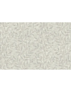 Rasch Papier peint 977028 - Papier peint intissé avec motif structuré botanique avec feuilles en gris clair