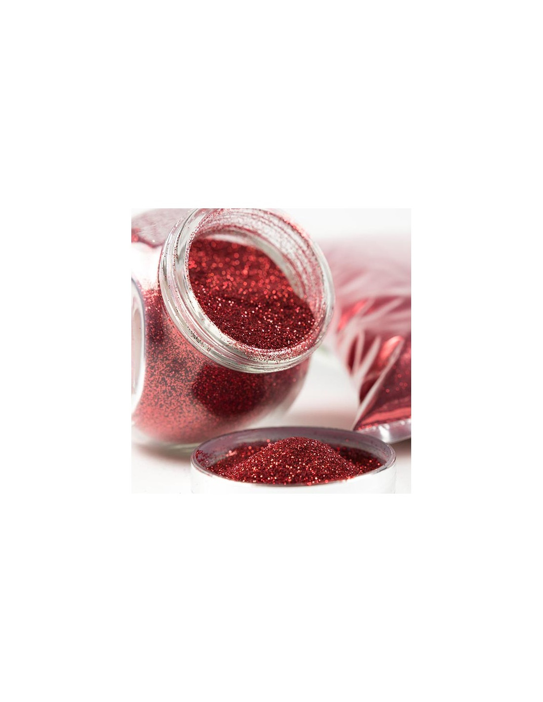 Paillettes alimentaires rouge rubis en spray - Patisdécor